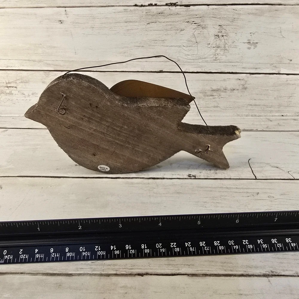 Rustic Wood Bird Wall Decor Set 3 Believe Pray Faith Farmhouse Primitive Brown